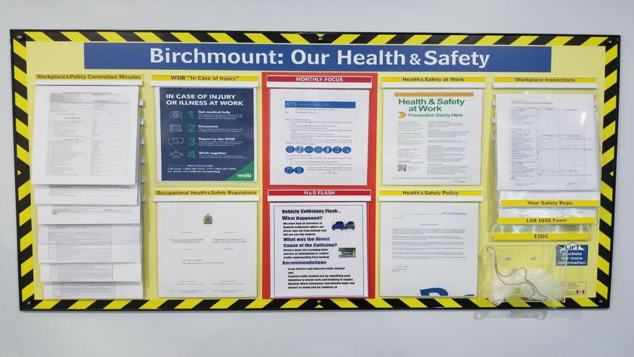 Health and Safety Boards | Custom Designed Display Systems